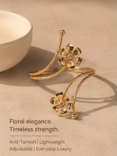 Golden Bloom Armcuff