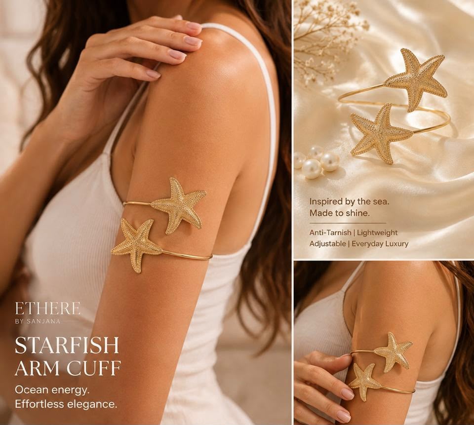 Golden Starfish Armcuff