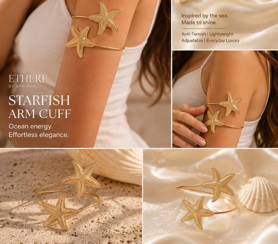 Golden Starfish Armcuff