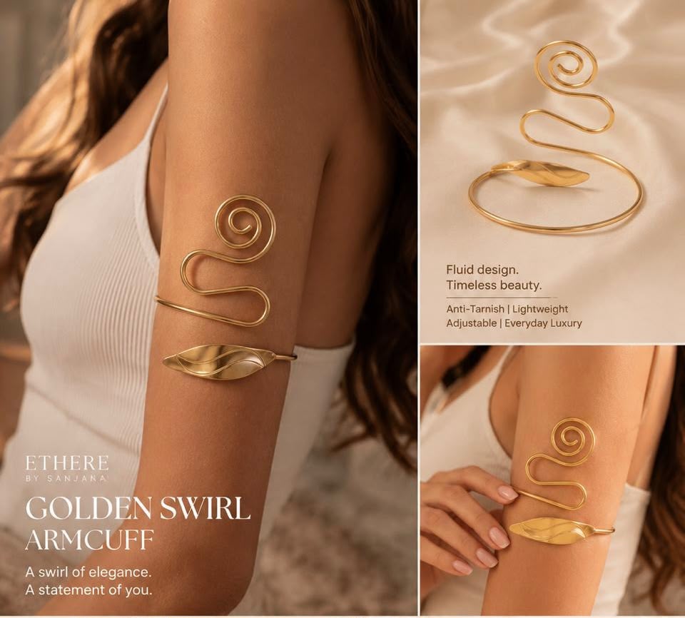 Golden Swirl Armcuff